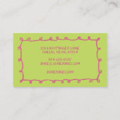 手作りループドーお洒落ル墨色のブラシストローク 名刺 (裏面)