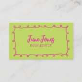 手作りループドーお洒落ル墨色のブラシストローク 名刺 (正面)