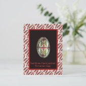 手作りルーマニ伝統的アの工芸品 ポストカード (スタンド正面)