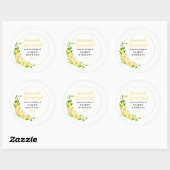 手作りレモンカードの缶詰ラベル ラウンドシール (シート)