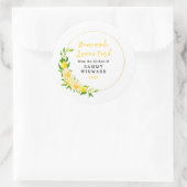 手作りレモンカードの缶詰ラベル ラウンドシール (バッグ)