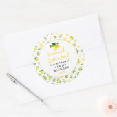 手作りレモンカード缶ラベル ラウンドシール (封筒)