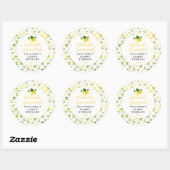 手作りレモンカード缶ラベル ラウンドシール (シート)