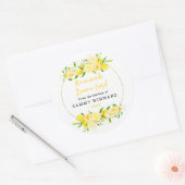 手作りレモンカード缶詰ラベル ラウンドシール (封筒)