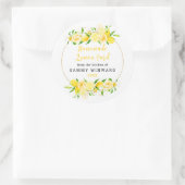 手作りレモンカード缶詰ラベル ラウンドシール (バッグ)