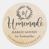 手作りローレルクラフトカスタム製品包装 ラウンドシール (正面)