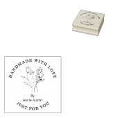 手作りワイルドフラワーブーケリース事業 ラバースタンプ (押印)