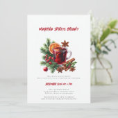 手作りワインでクリスマスを華やかにするパーティー 招待状 (スタンド正面)