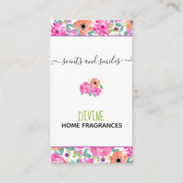 手作りワックス水彩フローラ垂直 名刺