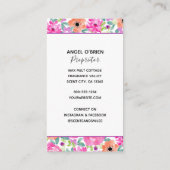 手作りワックス水彩フローラ垂直 名刺 (裏面)