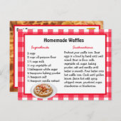 手作りワッフルズレシピカード ポストカード (正面/裏面)