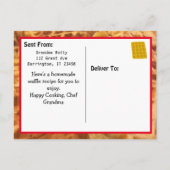 手作りワッフルズレシピカード ポストカード (裏面)