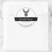 手作りヴェニソンディアジャーキーラベル ラウンドシール (バッグ)