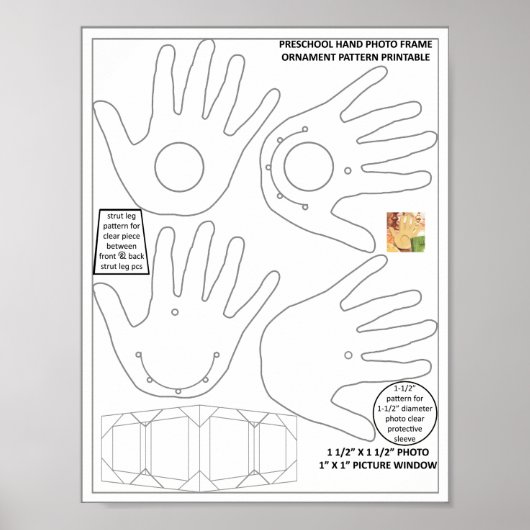 手作り七面鳥フレームラベル座席表印刷可能または ポスター (正面)