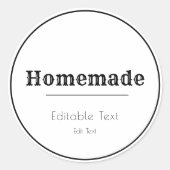 手作り丸型ミニマルステッカー ラウンドシール (正面)