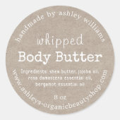 手作り体バタオーガニックービジネスクラフト ラウンドシール (正面)