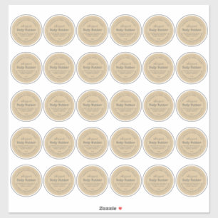 手作り体バタークラフト紙2インチステッカー シール