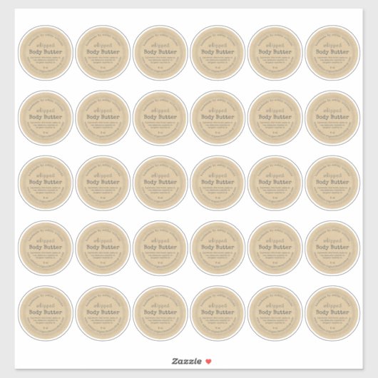 手作り体バタークラフト紙2インチステッカー シール (シート)