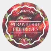 手作り保存苺ジャムキッチン ラウンドシール (正面)
