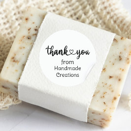 手作り創造ありがとうハート ラウンドシール