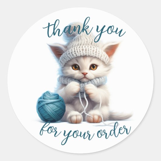 手作り加工のキットン包装用シール ラウンドシール (正面)