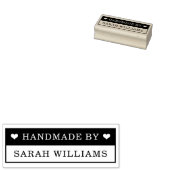 手作り名前をカスタムするハート ラバースタンプ (押印)