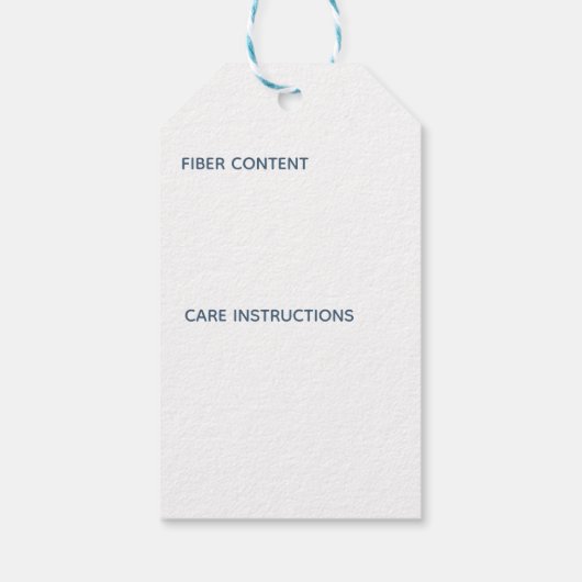 手作り名前をカスタムするw.ファイバと気に編み物 ギフトタグ (裏面)