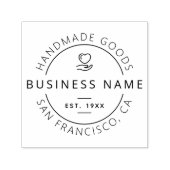 手作り品 |ビジネスカスタム名と所在地 セルフインキングスタンプ (デザイン)