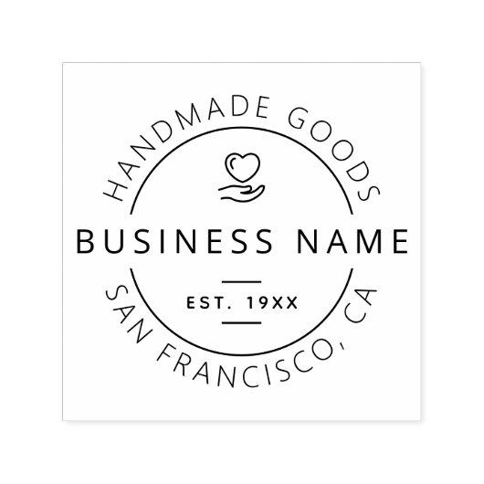 手作り品 |ビジネスカスタム名と所在地 セルフインキングスタンプ (デザイン)