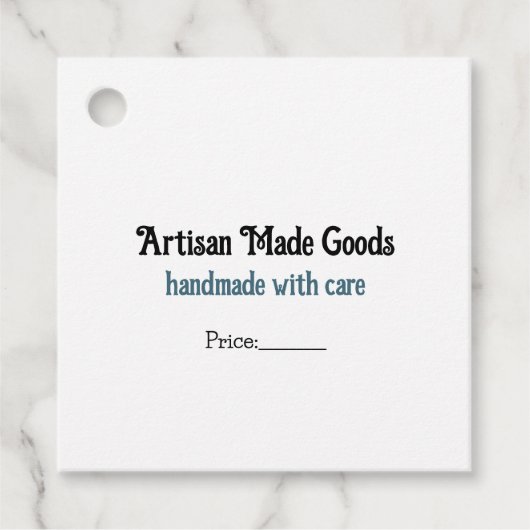 手作り商品のカスタマイズ可能な価格ラベル フェイバータグ (正面)