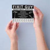 手作り大工の電話番号を切る チラシ (手)