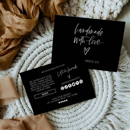 手作り小口包装カードありがとう