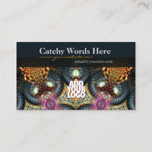 手作り工芸ジュエリーアートとロゴビジネスカー 名刺 (裏面)