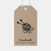 手作り工芸モダン編み物クラフト紙素朴 ギフトタグ (正面)