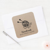 手作り工芸モダン編み物クラフト紙素朴 スクエアシール (封筒)