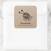 手作り工芸モダン編み物クラフト紙素朴 スクエアシール (バッグ)