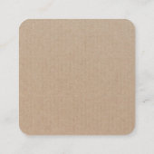 手作り工芸モダン編み物クラフト紙素朴 スクエア名刺 (裏面)