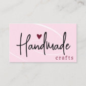 手作り工芸品書道シグネチャーラブハート 名刺 (正面)