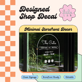 手作り店舗用おしゃれな白いデカール ウィンドウサイン