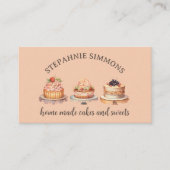 手作り手作りケーキベーカリーペストリーヴィンテージ 名刺 (正面)