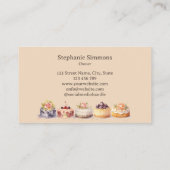 手作り手作りケーキベーカリーペストリーヴィンテージ 名刺 (裏面)