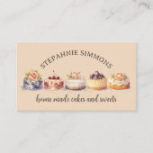 手作り手作りケーキベーカリーペストリーヴィンテージ 名刺 (正面)