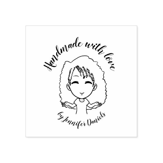 手作り手作り愛と人天然毛 ラバースタンプ (インプリント)