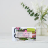 手作り手作り石鹸製品ビジネスカード 名刺 (スタンド正面)