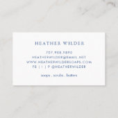 手作り手作り石鹸製品ビジネスカード 名刺 (裏面)