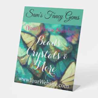 手作り手工芸品販売業者看板 台座サイン