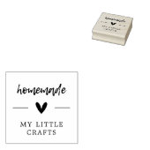 手作り手文字のスクリプトシンプルハート ラバースタンプ (押印)