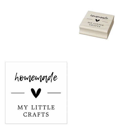 手作り手文字のスクリプトシンプルハート ラバースタンプ (押印)