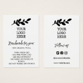 手作り手洗い説明書ソーシャルメディアのロゴ (正面&裏面)