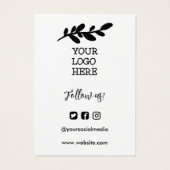 手作り手洗い説明書ソーシャルメディアのロゴ (裏面)